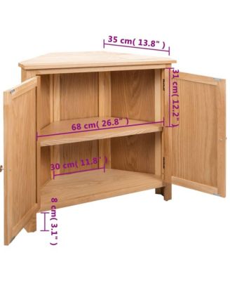 Corner Cabinet Brown Solid oak and MDF with oak veneer