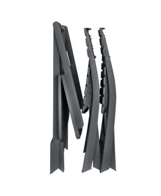 Garden Bistro Set Anthracite Plastic Compact Foldable