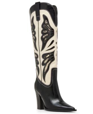 Steve Madden - Women's Kaz Knee-High High-Heel Western Cowboy Boots