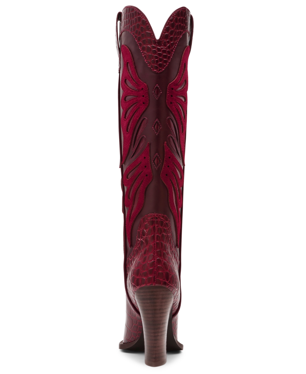 Steve Madden Women's Kaz Knee-high High-heel Western Cowboy Boots In Burgundy