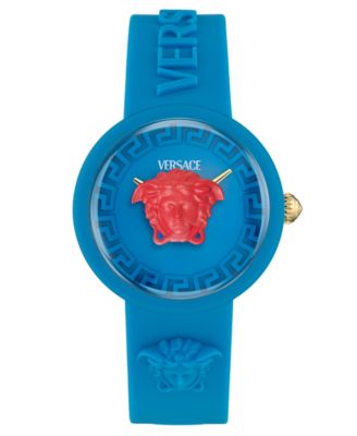 Kids Medusa Pop Blue Silicone Strap Watch 32mm