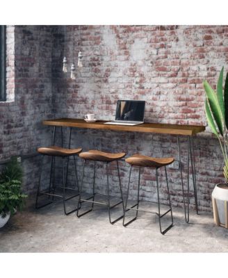 Nature's Edge Solid Acacia Four Piece 72" Counter Height Dining Set