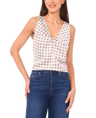 Women's Twist V-Neck Sleeveless Top