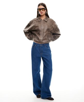 Women's Kenny Oxford Collared Bomber Jacket