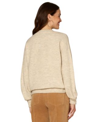 Petite Long-Sleeve Stripe Placement 2-Fer Sweater