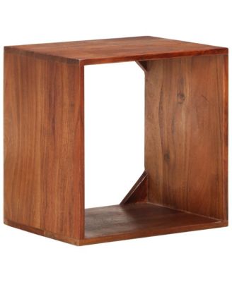 Wall Shelf 15.7"x11.8"x15.7" Solid Acacia Wood