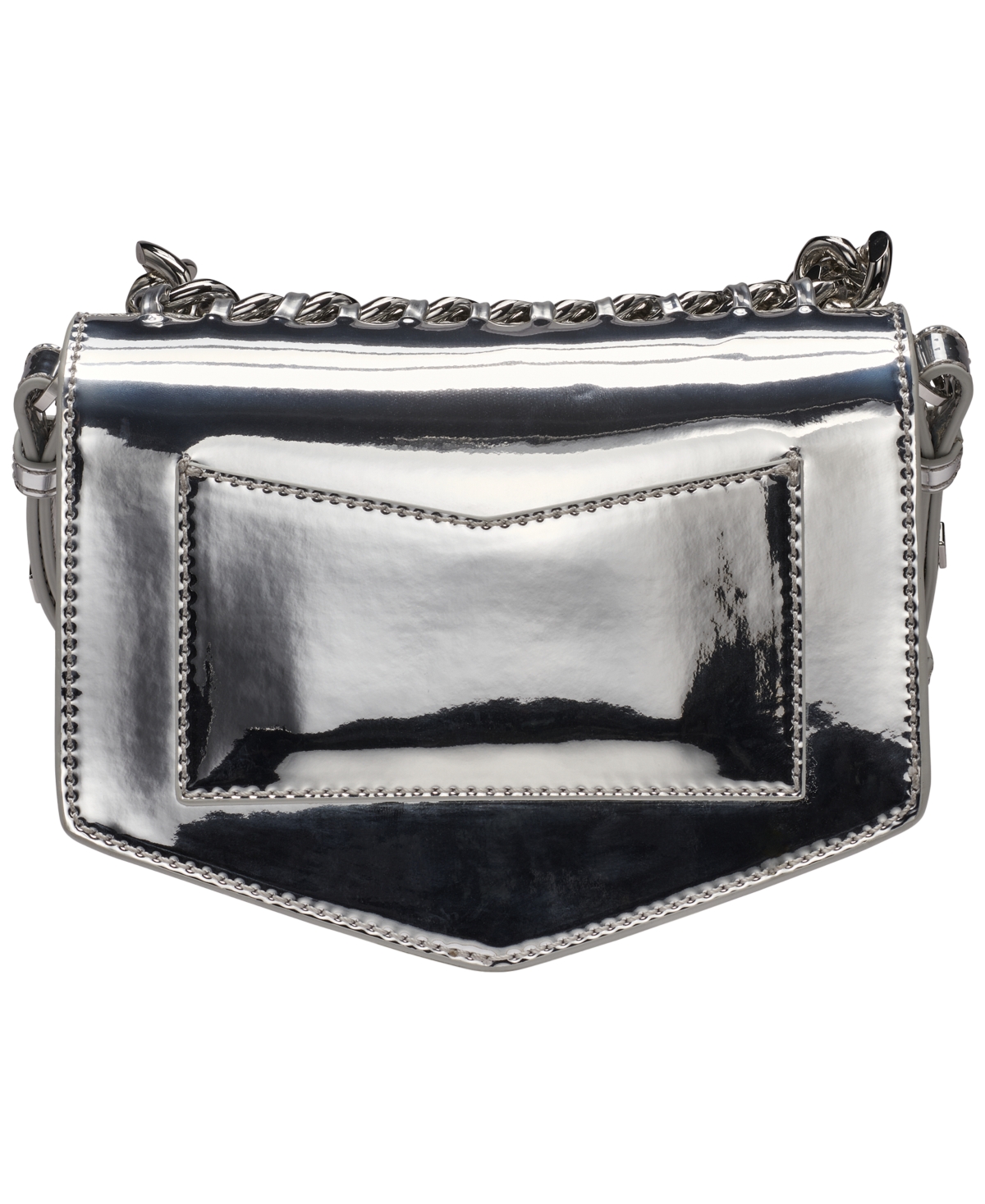 Dkny Riona Flap Mini Crossbody Bag In Silver