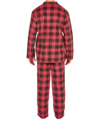 Men's Notch Collar Fleece Pajama Set