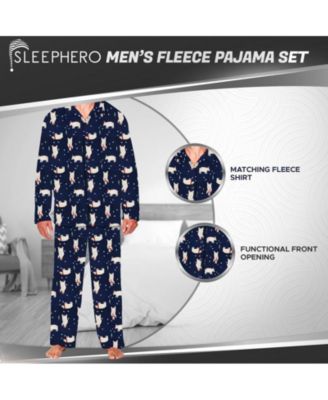 Men's Notch Collar Fleece Pajama Set