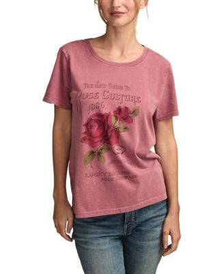 Lucky Brand - Women's Rose Culture Classic Crewneck T-Shirt