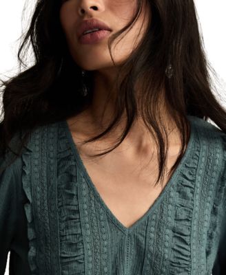 Women's Long-Sleeve Peplum Top