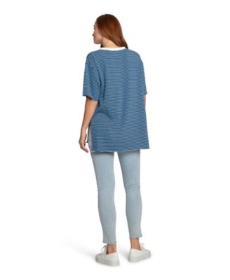 Women's Brave Soul Oversized Striped T-Shirt