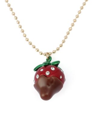 Faux Stone Love Spell Chocolate Strawberry Necklace Set