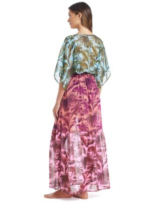 Women's Lotus Printed Cover-Up Dress