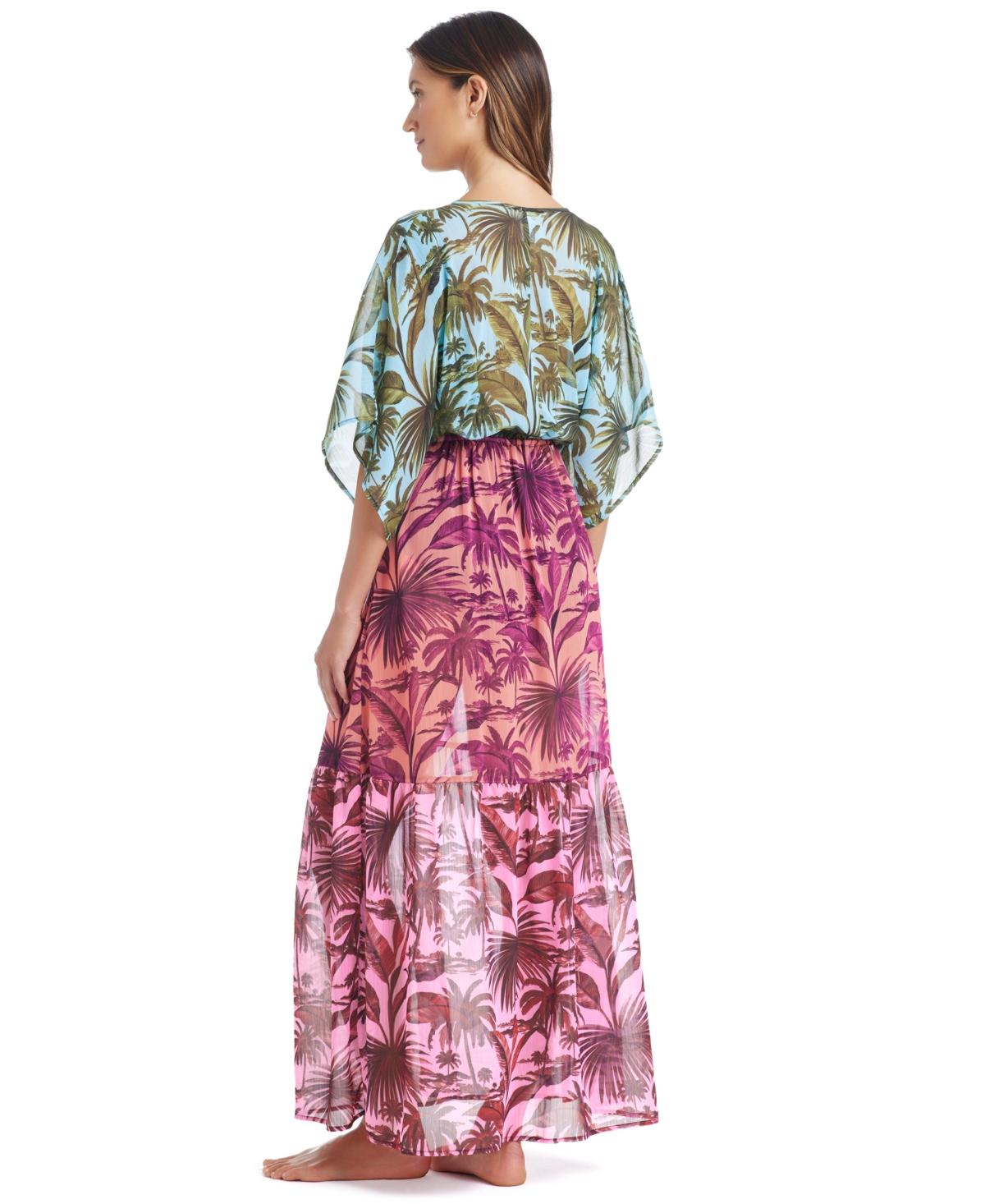 Bleu by Rod Beattie Women's Lotus Printed Cover-Up Dress