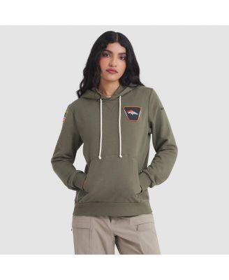 Women's Olive Denver Broncos 2025 Salute to Service Sideline Standard Issue Dri-FIT Hoodie