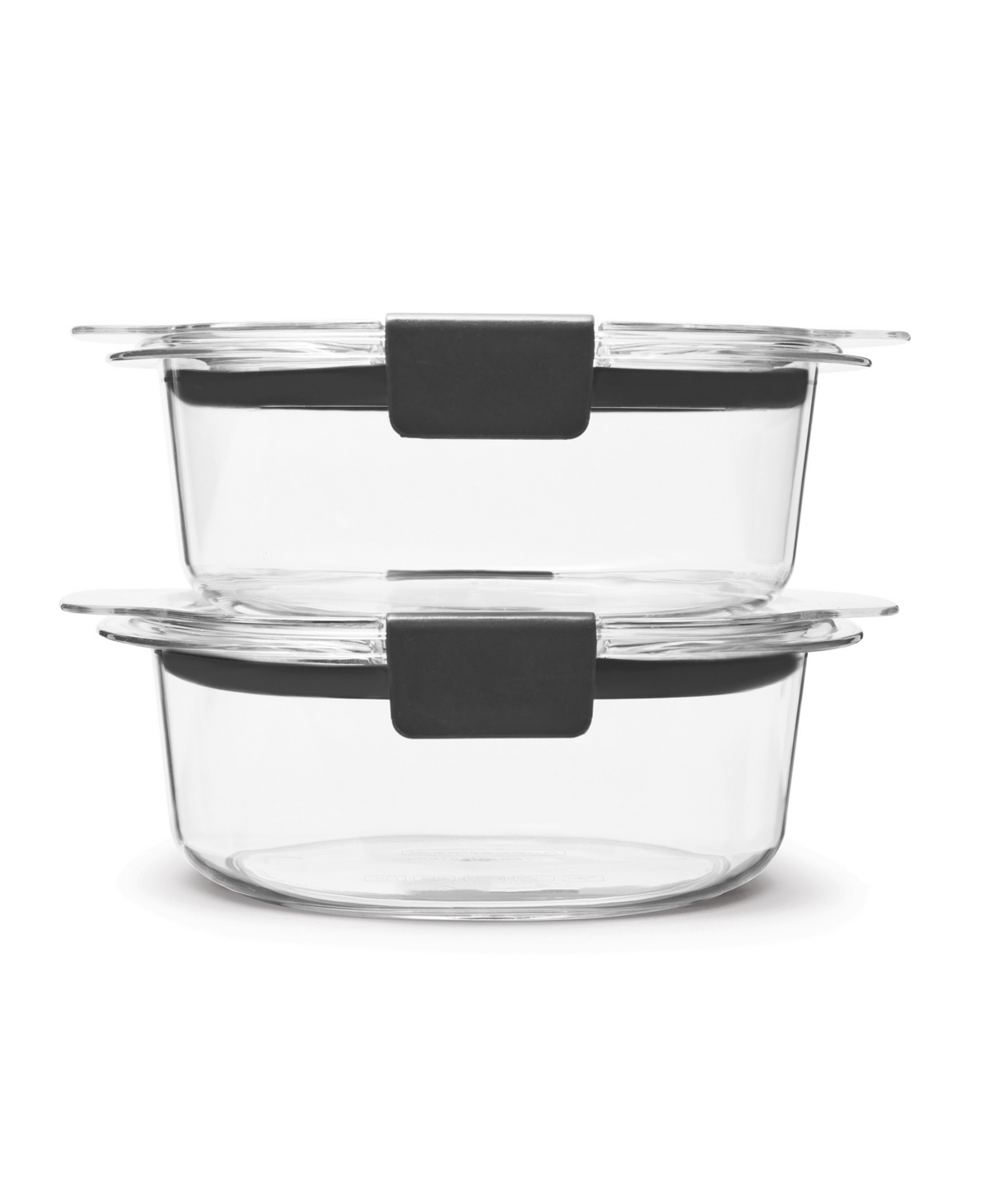 Rubbermaid Brilliance 2.17-cup Round Leak Proof Food Storage Containers, 2-pack In Transparent