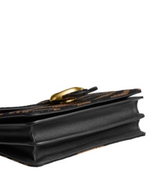 Beaded Tiger Tabby Medium Shoulder Bag 26