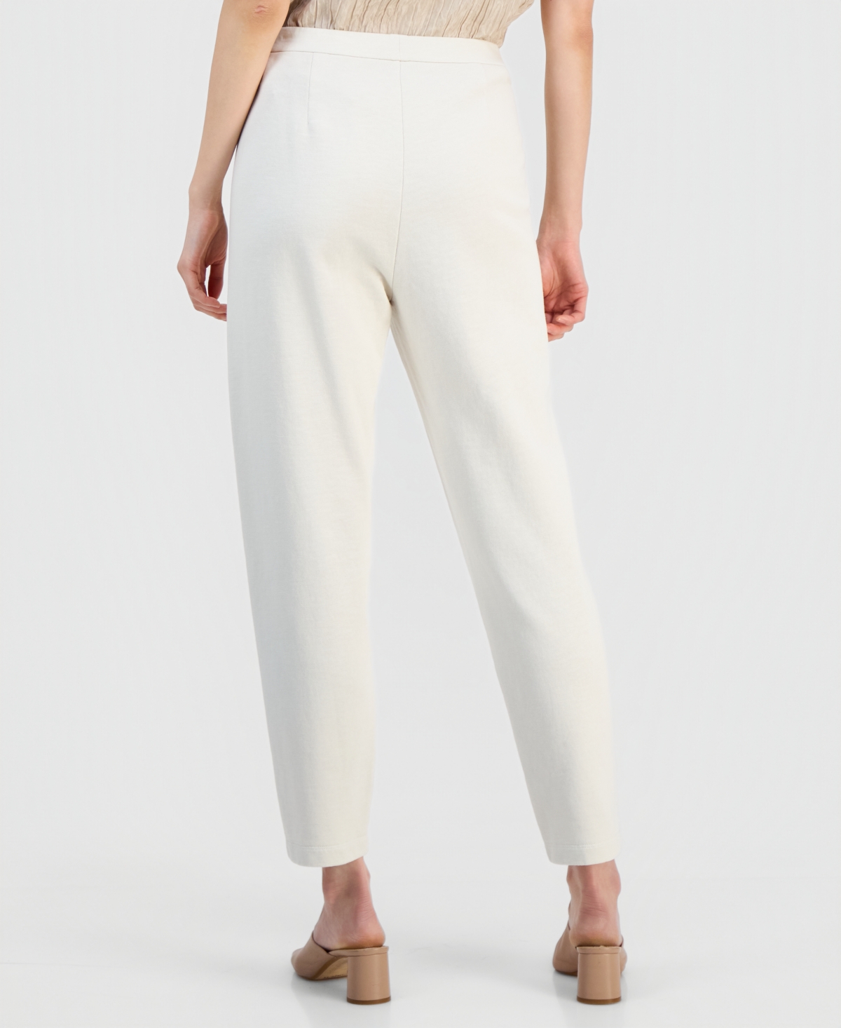 Eileen Fisher Women's Garment-Dyed Slouchy Terry Ankle Pants, Regular And Plus