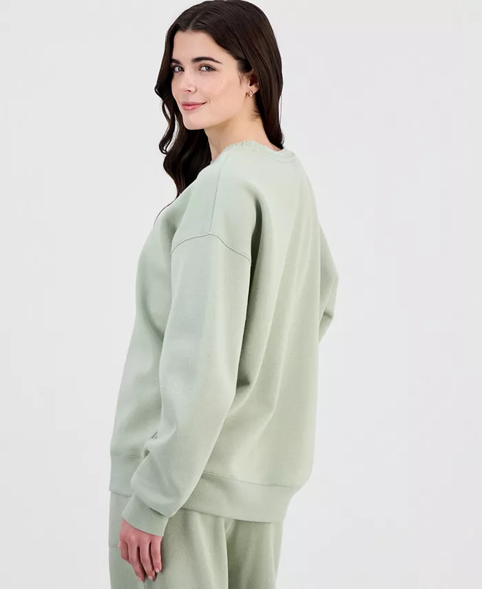 Juniors' Whipstitched Crewneck Sweatshirt - thumbnail 7