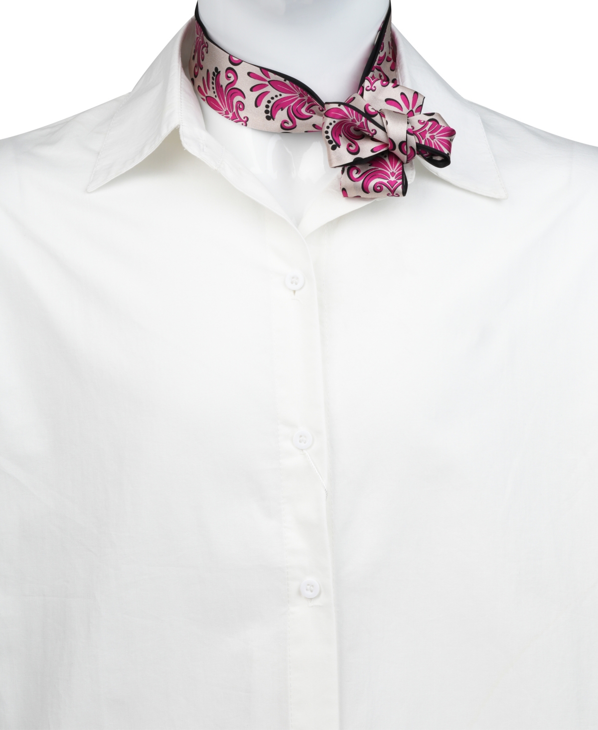 Bespoke Fashion Women's Delphine Print Ribbon Scarf In Pink