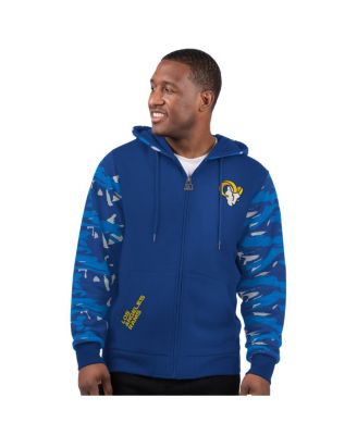 Men's Royal Los Angeles Rams Thursday Night Gridiron Full-Zip Hoodie