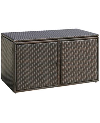 88 Gallon Garden Patio Rattan Storage Container Box