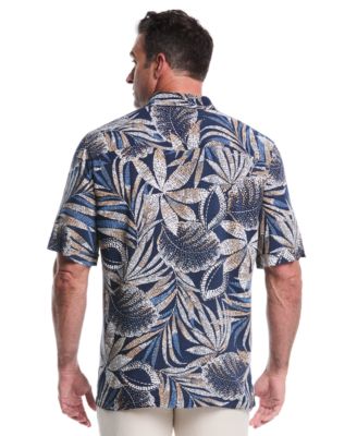 Men's Big & Tall Pointillism Tropical Print Button-Down Shirt