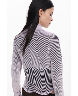Women's Striped textured sweater
