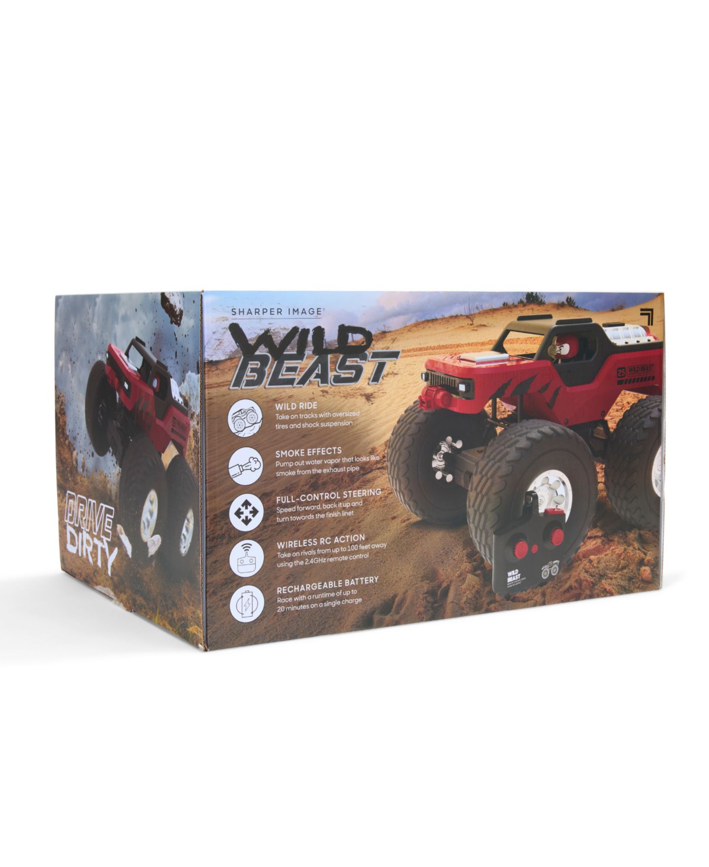 Детская игрушка Sharper Image Wild Beast Remote Control Off-Road Truck, цвет: Чёрный / Красный — фото 7
