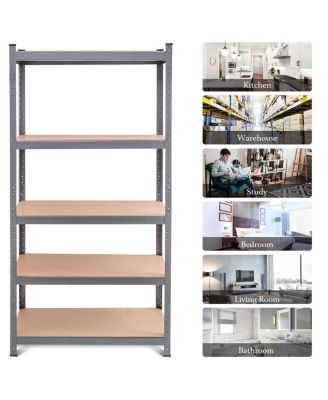 71 inch Heavy Duty Steel Adjustable 5 Level Storage Shelves