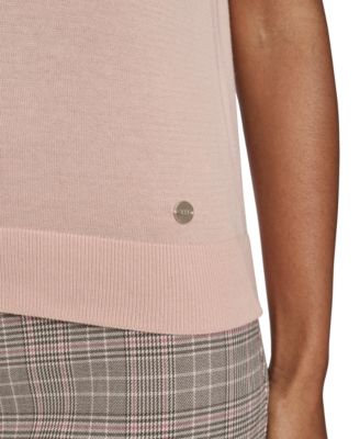 Women's Short-Sleeve Mock Neck Sweater