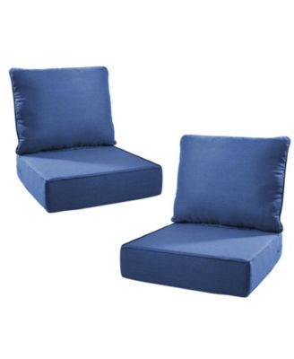 PlushCore 24 in. x 24 in. x 6 in. Olefin 4-Piece Deep Seating Outdoor Lounge Chair Sofa Cushion