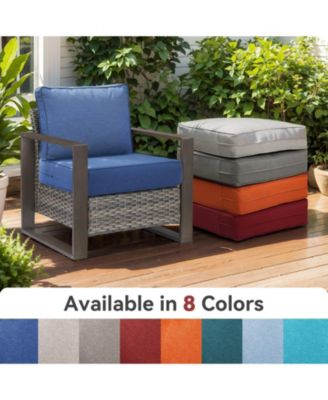 PlushCore 24 in. x 24 in. x 6 in. Olefin 2-Piece Deep Seating Outdoor Lounge Chair Sofa Cushion