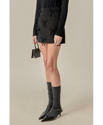 Women's Bow Detailed Mini Skirt