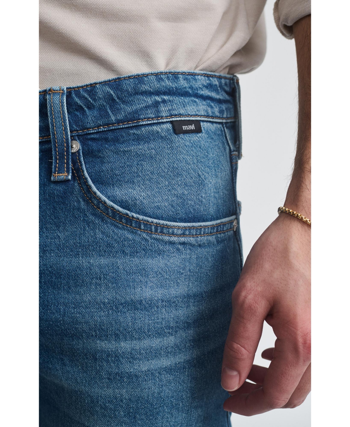 Mavi Jeans Men's Jake Slim Leg Indigo Brushed Classic Blue