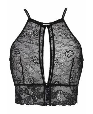 Women's Lace Keyhole Lingerie Top