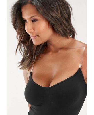 Women's Seamless Wireless Clear Straps Shaping Dress Shapewear