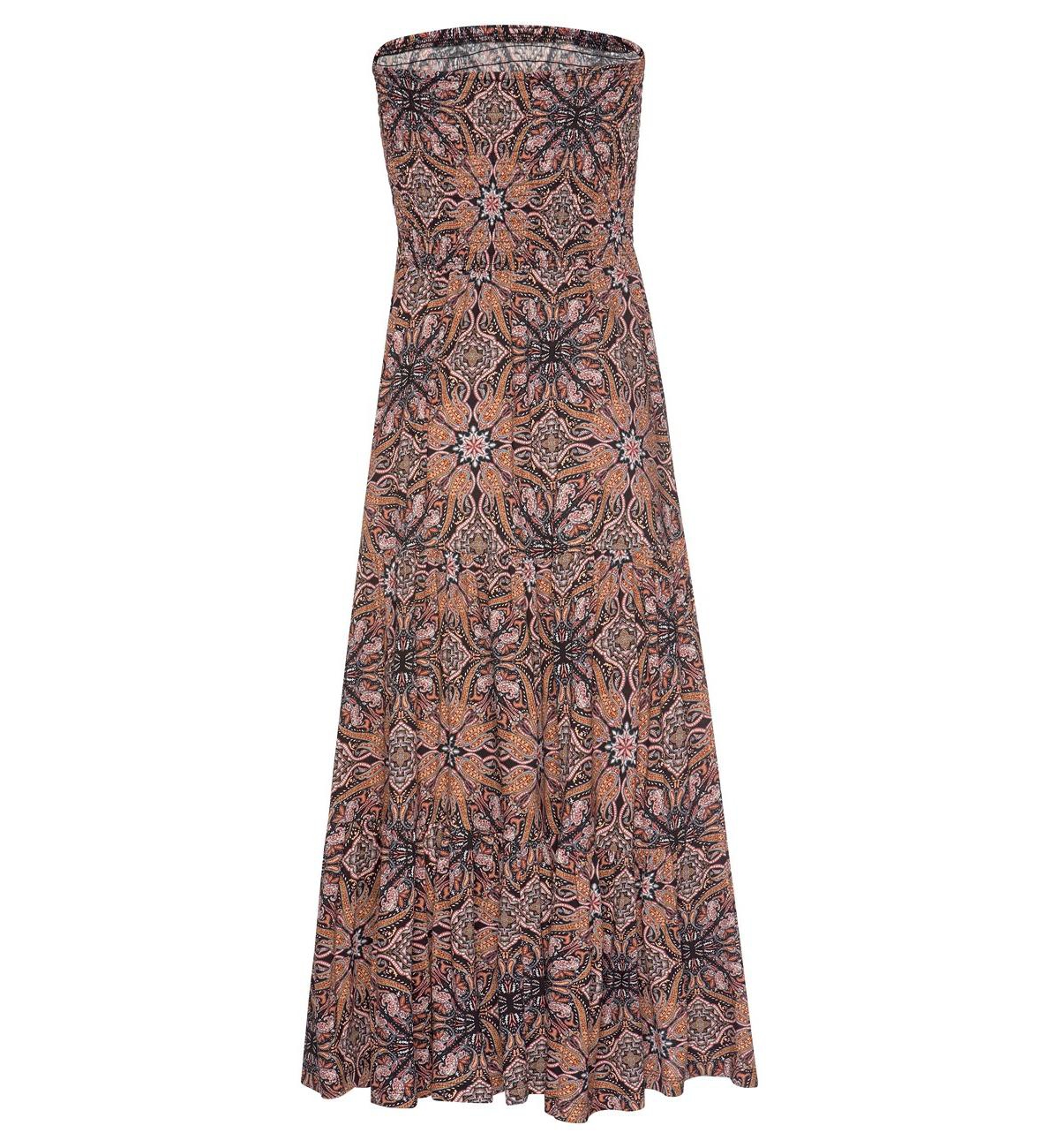 Lascana Women's Smocked Convertible Maxi Dress