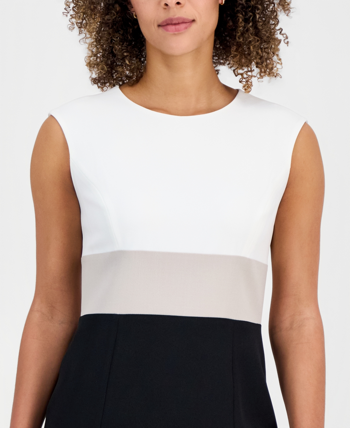 Kasper Women's Colorblock Sleeveless Sheath Dress