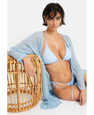 Women's Metallic Cover up Beach Dress