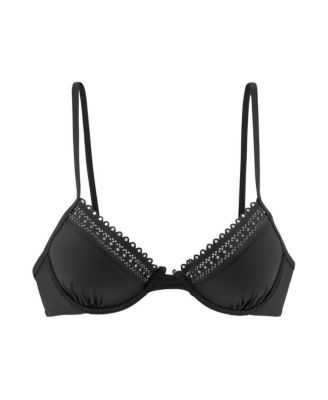 Women's Underwire Lace Trim Bikini Swimsuit Top Bra Sizing