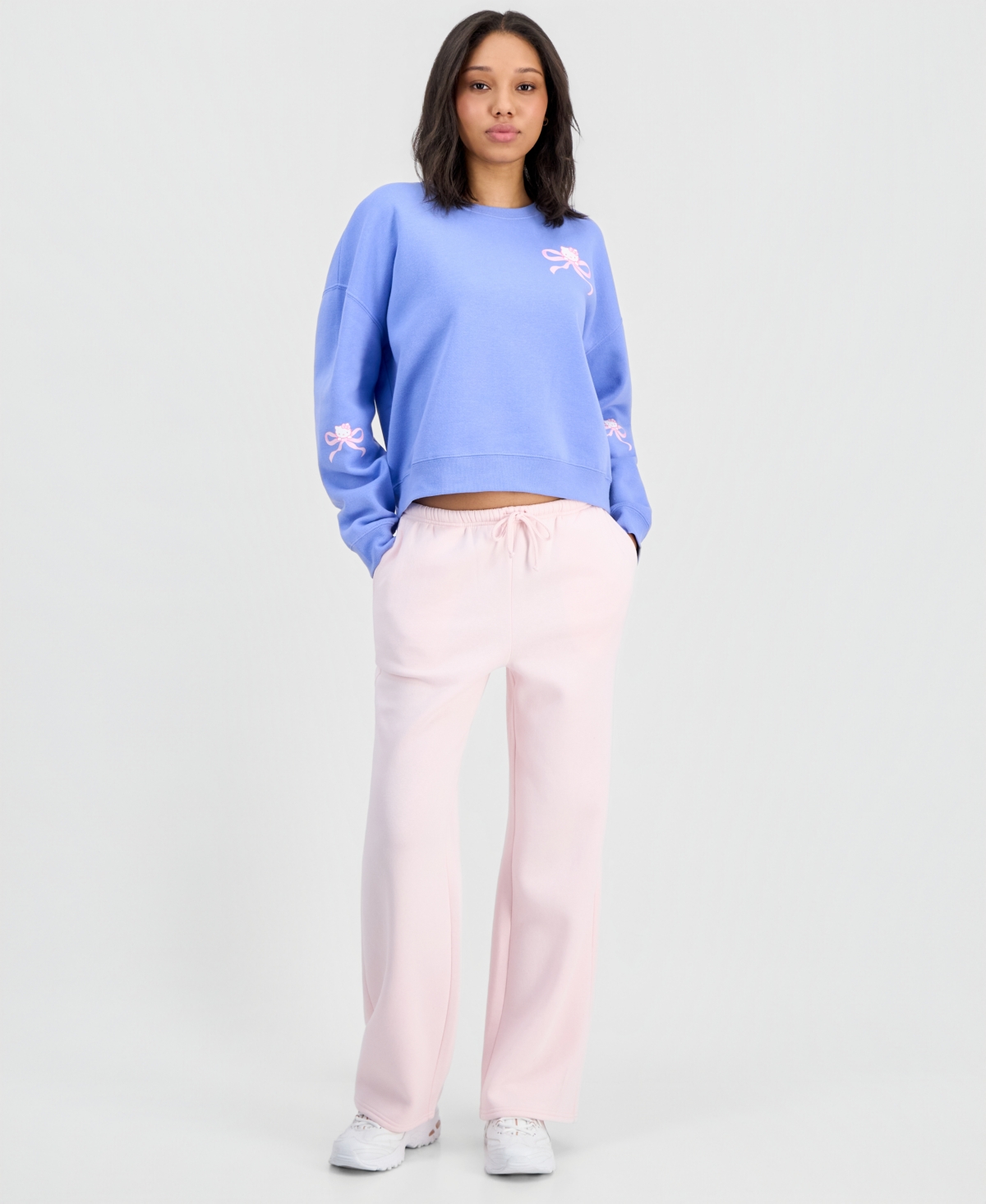 Grayson Threads, The Label Juniors' Hello Kitty Bow Fleece Sweatshirt