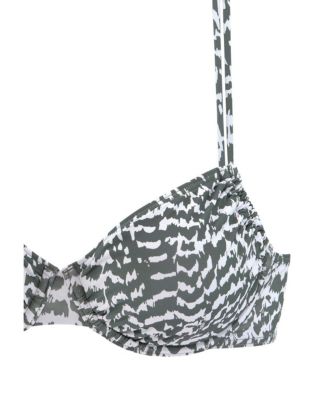 Women's Animal Print Underwire Bikini Swimsuit Top Bra Sizing