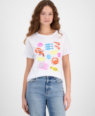 Juniors' Sardines Graphic T-Shirt