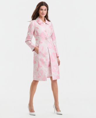 Women's Floral Jacquard Three-Button Topper
