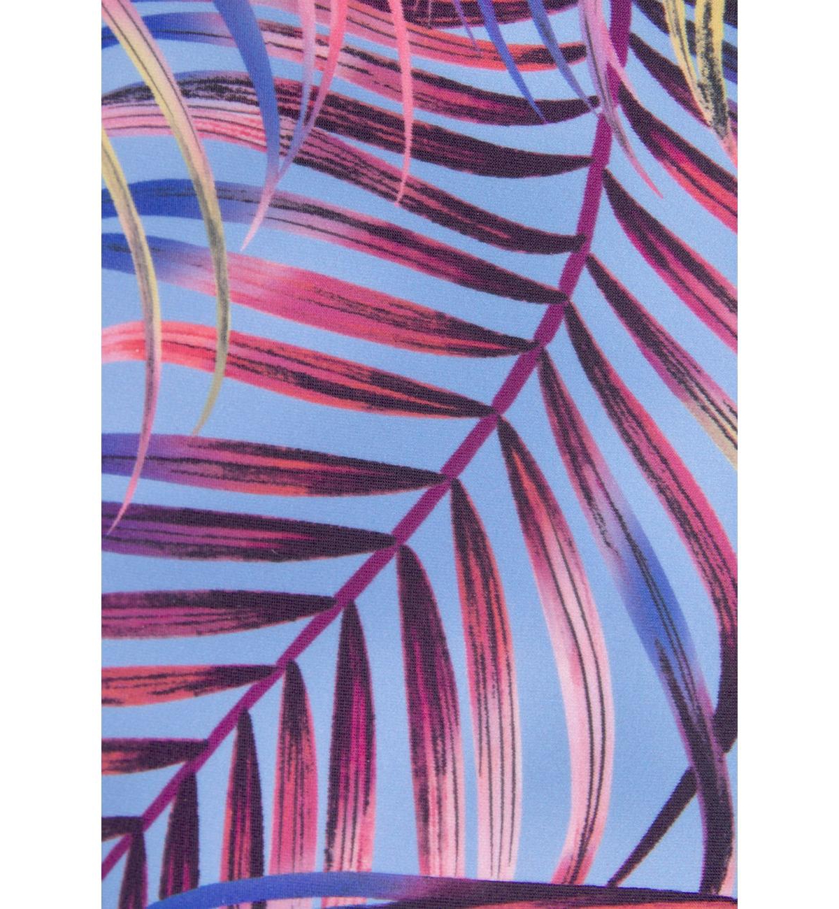 Lascana Women's Palm Print Tummy Control One Piece Swimsuit