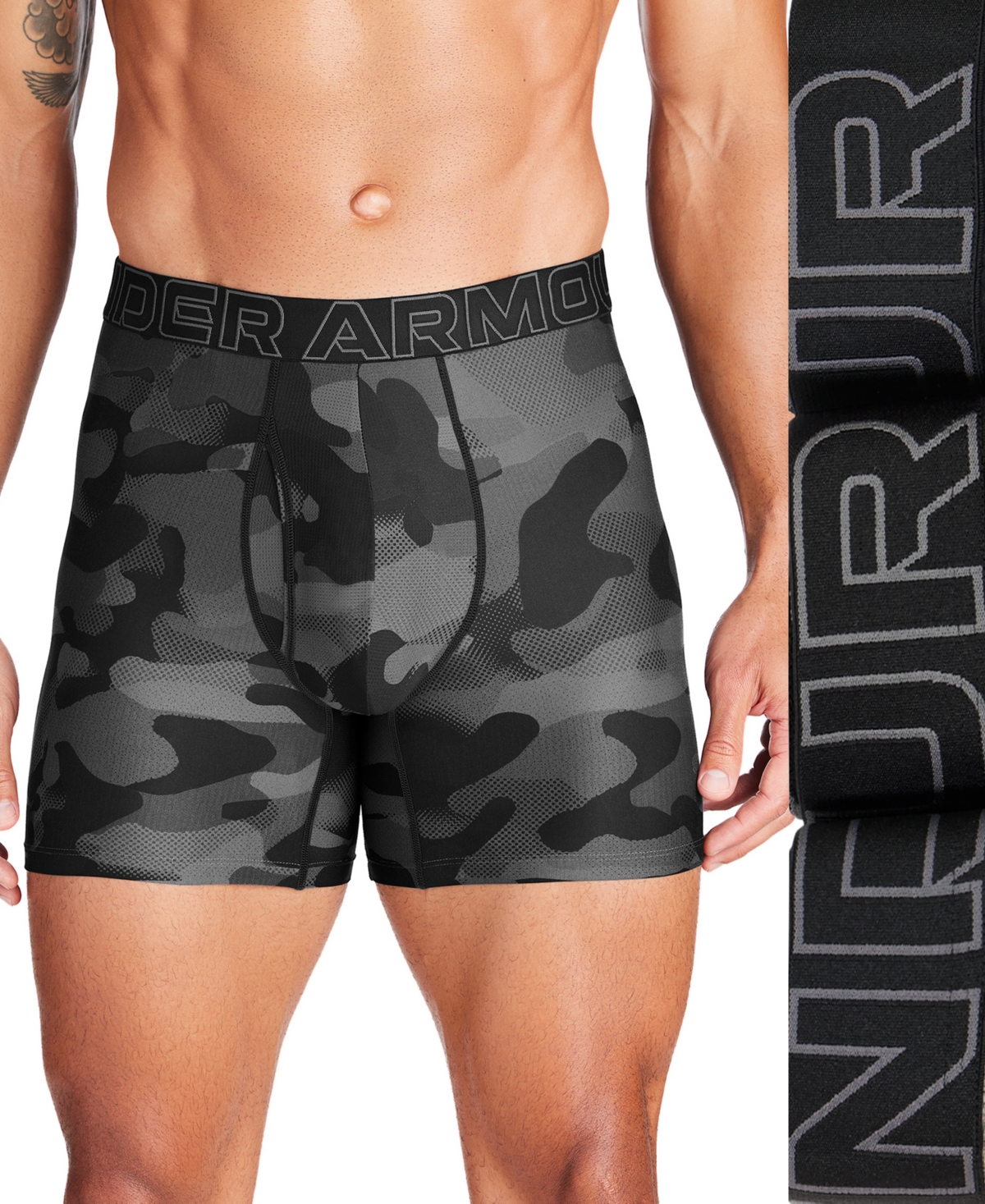 Under Armour Men's 3-Pack Performance Assorted 6" Boxer Briefs