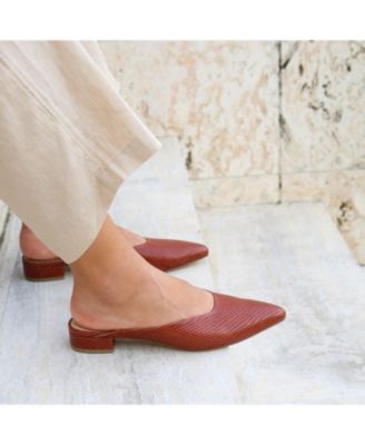 Women's Brown Snake Amal Customizable Point Slide