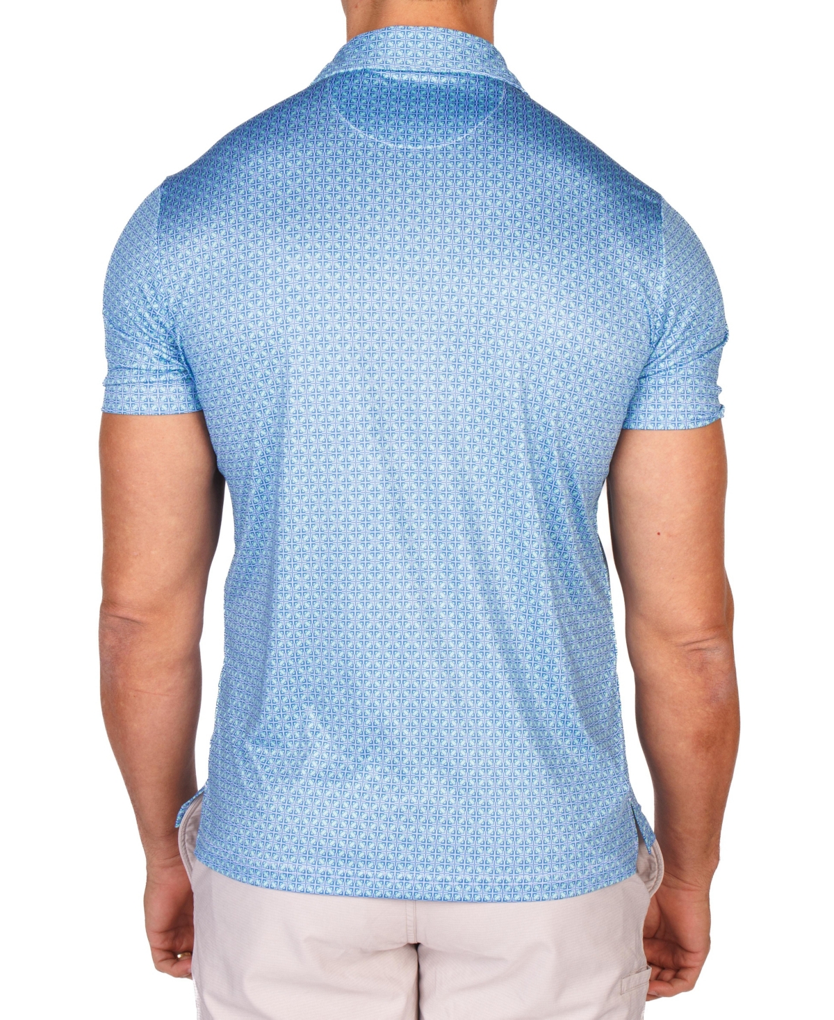 TailorByrd Men's Abstract Geo Performance Polo